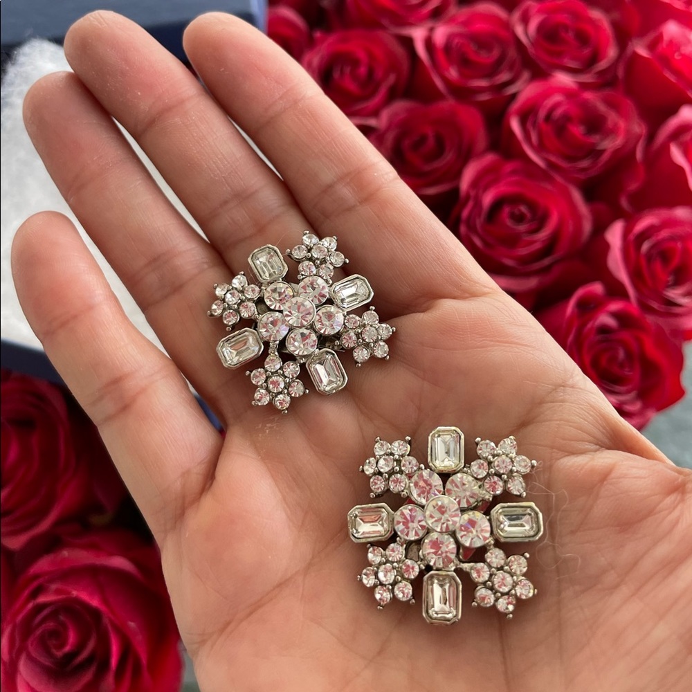 Bridal shoe crystal clip